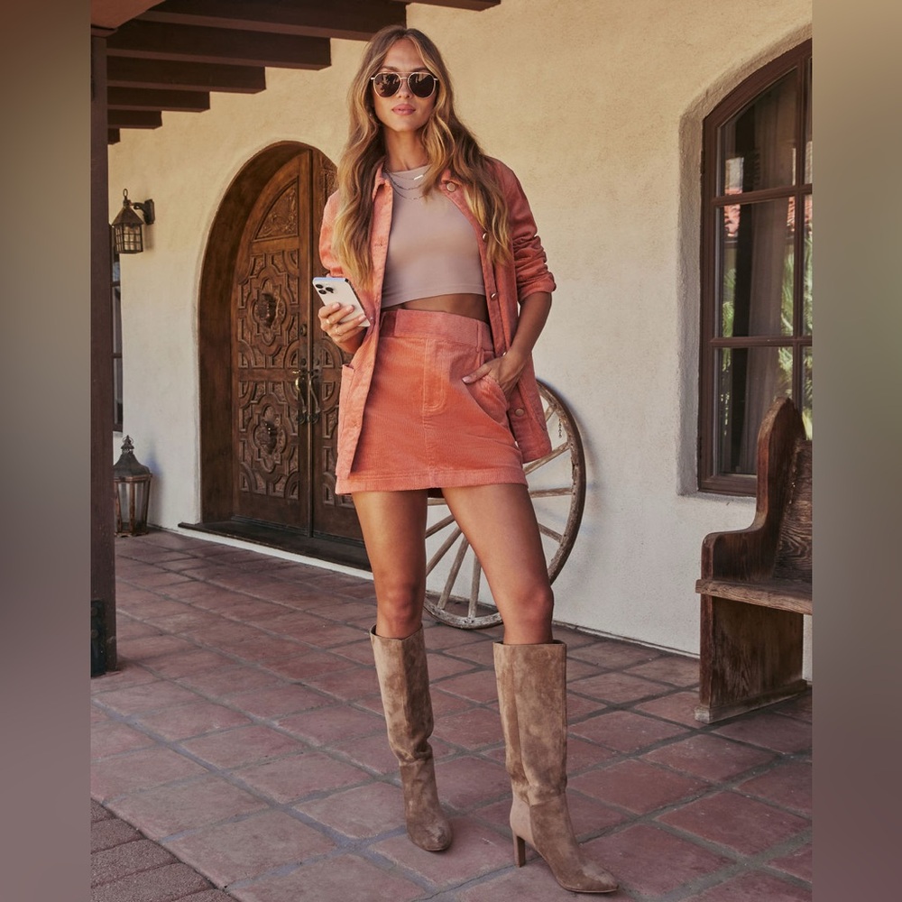 Wild Stem corduroy mini skirt